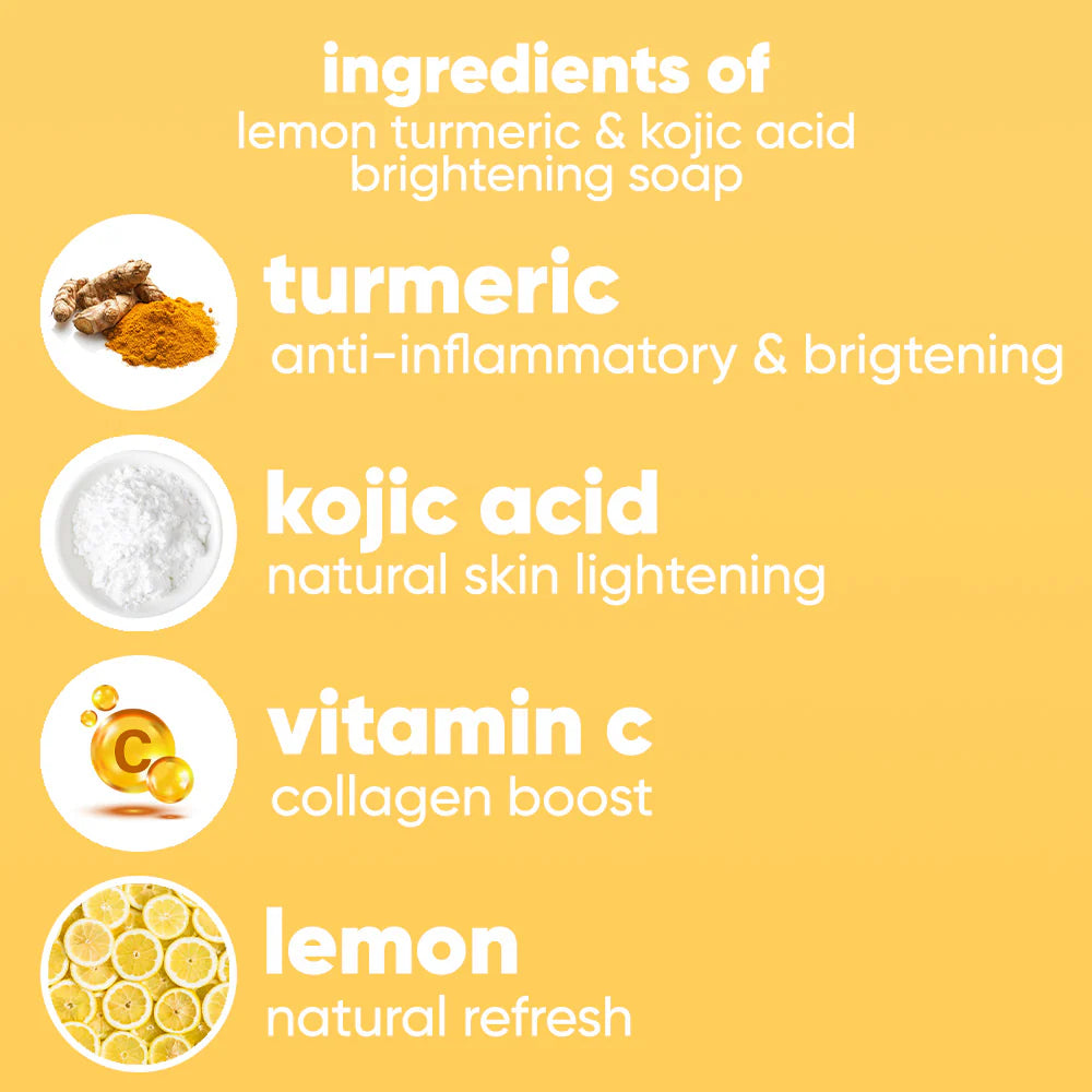 ScentricGlow - Lemon turmeric & kojic acid brightening soap
