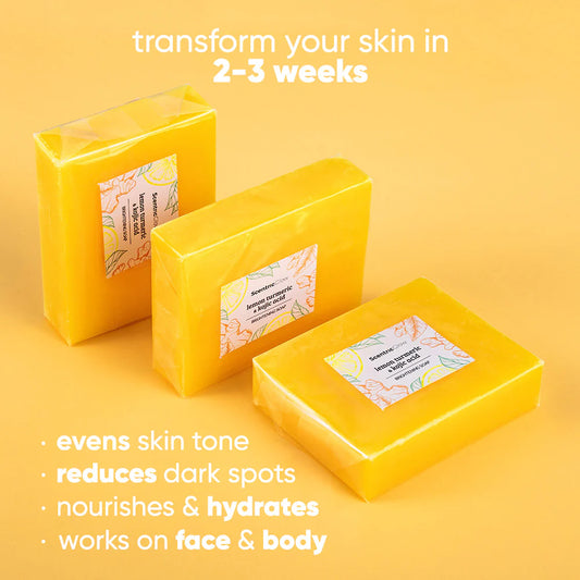 ScentricGlow - Lemon turmeric & kojic acid brightening soap